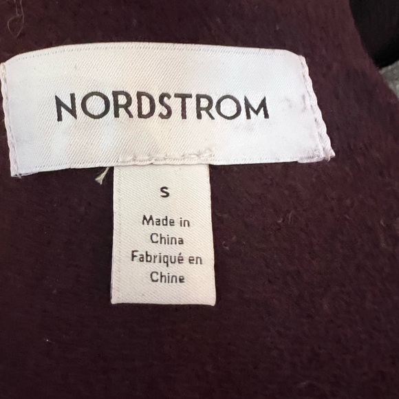 NWT Plum Nordstrom Wool Blend Peacoat, Small - Picture 4 of 5